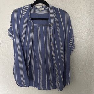 Madewell Blue Striped Women's Top